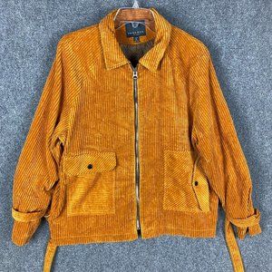 Fried Rice Jacket Women's Medium Full Zip Corduroy 100% Cotton Polyester Lined